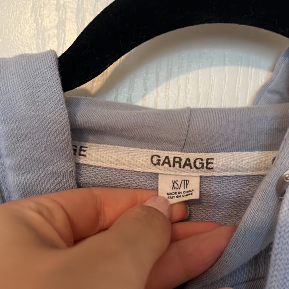 Blue Cropped Hoodie - Picture 2 of 4